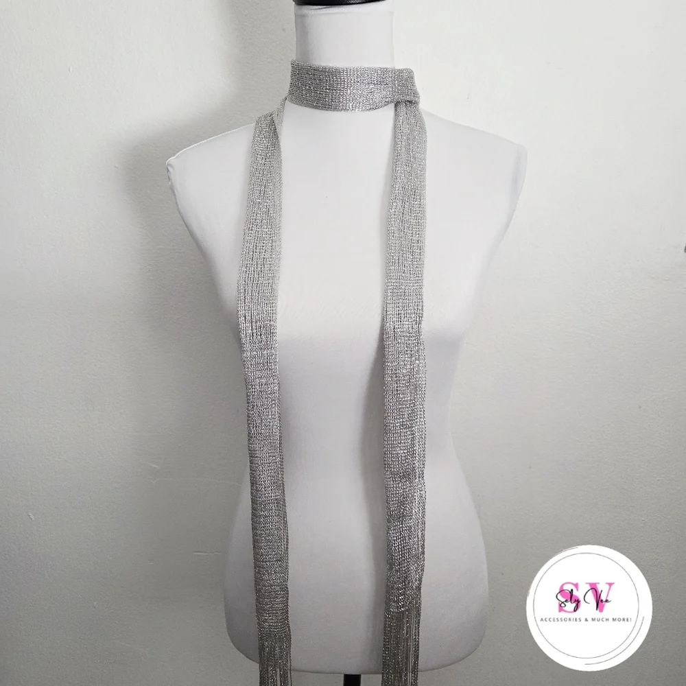 Wrap around silver scarf - Picture 1 of 5